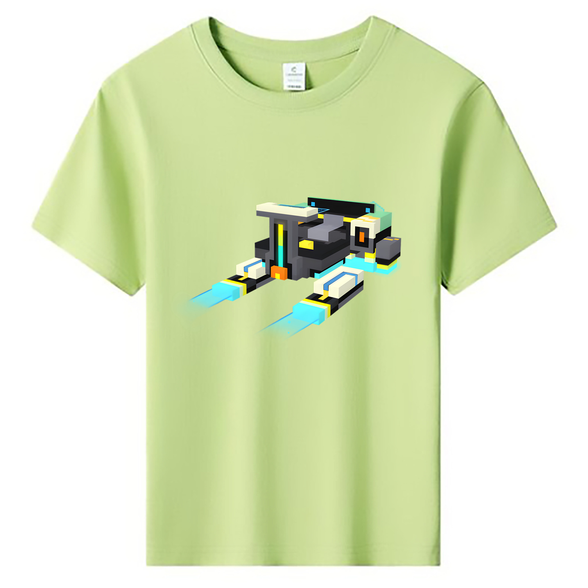 （画像用） マインクラフト ブロックの世界 Minecraft MC Block world 綿100％キッズTシャツ（フロントプリント）